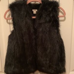 J. Crew Faux Fur Vest